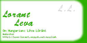 lorant leva business card